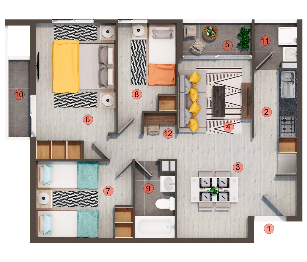Departamento 3A (3-A)