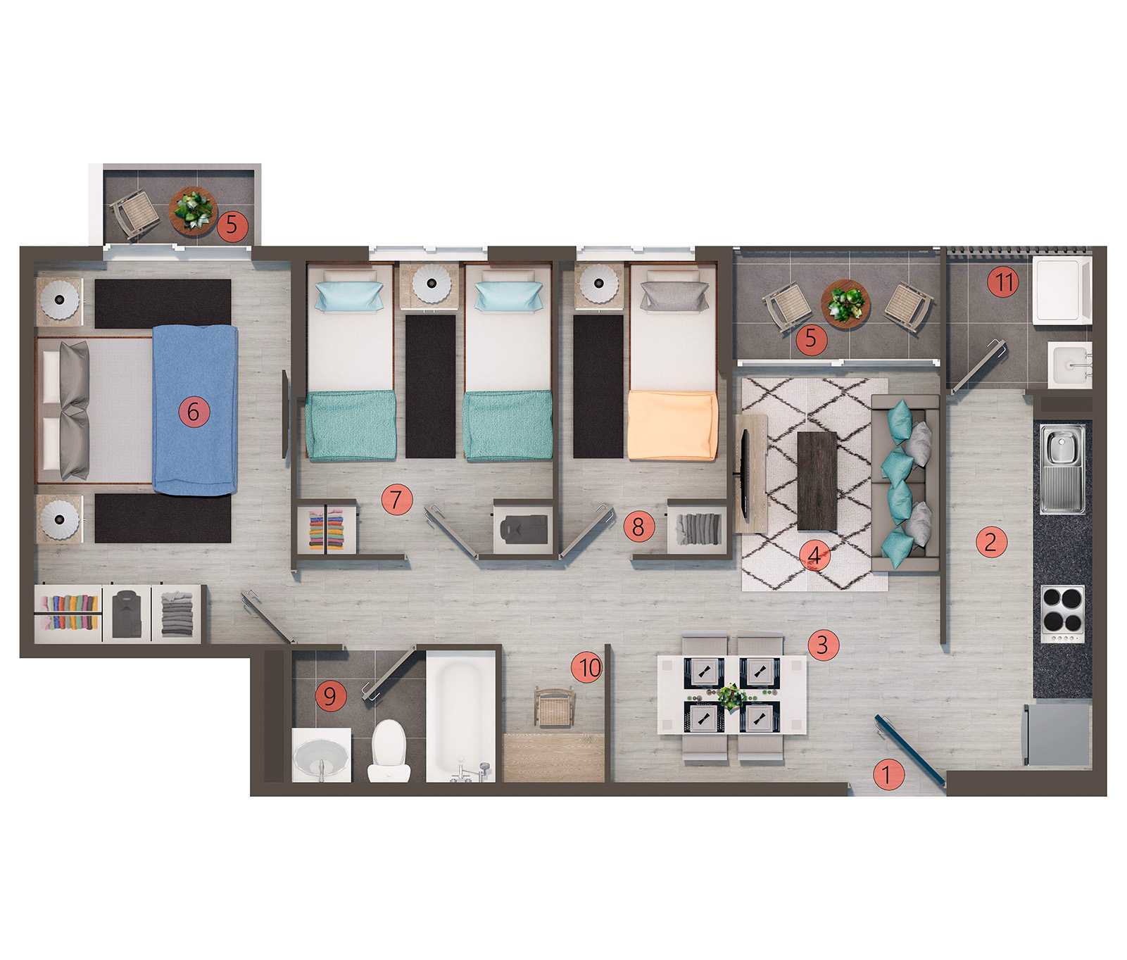 Departamento Mañio (3-A)