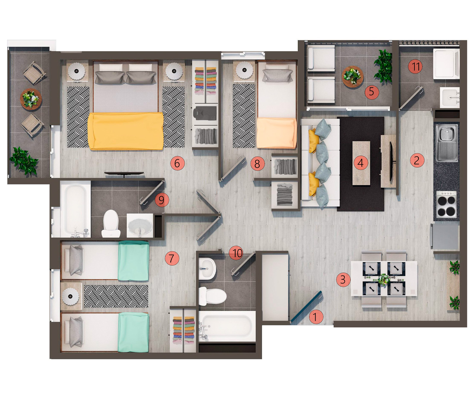 Departamento Quillay (3-D)